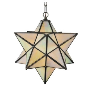 Meyda Lighting 18'W Moravian Star Beige Iridescent Pendant Bai 12114 - All