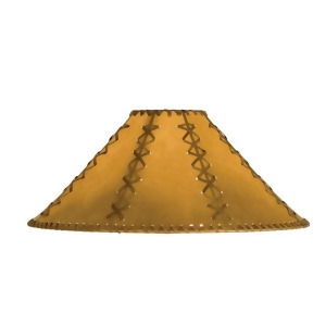 Meyda Lighting 18'W X 10'H Faux Leather Tan Hexagon Replacement Shade 26355 - All