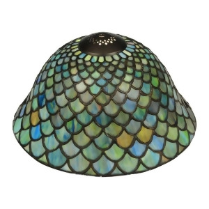Meyda Lighting 12'W Tiffany Fishscale Replacement Shade Green/Blue 23953 - All