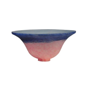 Meyda Lighting 10'W Pink/Blue Pate-De-Verre Bell Shade 14640 - All