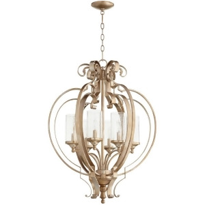 Quorum Chalon 6 Light 22.75' Chandelier Aged Silver Leaf 6180-6-60 - All