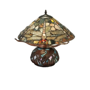 Meyda Lighting 16.5'H Dragonfly Cut Jasper Table Lamp 138103 - All