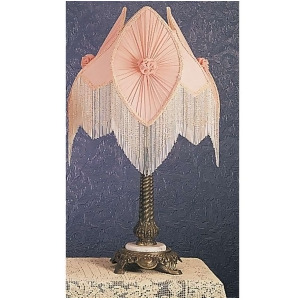 Meyda Lighting 15'H Fabric Fringe Pink Pontiff Accent Lamp Pink W/Bdh 19226 - All