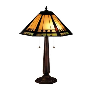 Meyda Lighting 25'H Albuquerque Table Lamp Beige Amber Avocado 82313 - All