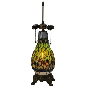 Meyda Lighting 25.5'H Tiffany Mosaic Lighted Table Lamp Base 59R 59 118847 - All