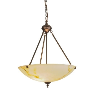 Meyda Lighting 20'W Corinth White Marble Inverted Pendant White Marble 149071 - All