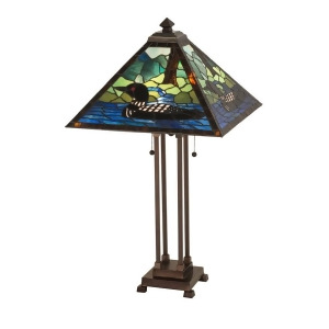 Meyda Lighting 30'H Loon Table Lamp Purple/Blue Bl Ca Ebr 81055 - All