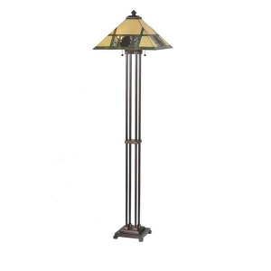 Meyda Lighting 63'H Pinecone Ridge Floor Lamp Beige Amber Zasdy 59 106488 - All