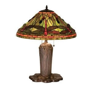 Meyda Lighting 25'H Tiffany Dragonfly Table Lamp 59 Flame 26680 - All