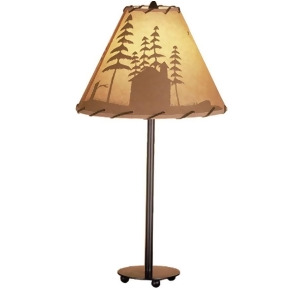 Meyda Lighting 23.5'H Cabin In The Woods Painted Accent Lamp 48463 - All