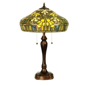 Meyda Lighting 25'H Tiffany Jonquil Table Lamp Ebia Iar Car 59 50815 - All