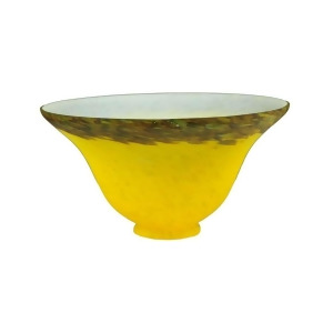 Meyda Lighting 7.5'W Yellow/Purple Pate-De-Verre Bell Shade 13963 - All