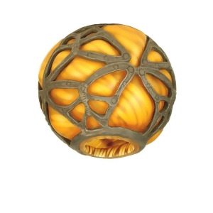 Meyda Lighting 4.75'H Castle Butterfly Orb Shade Amber 21240 - All