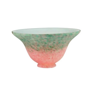 Meyda Lighting 7.5'W Pink/Green Pate-De-Verre Bell Shade 10748 - All