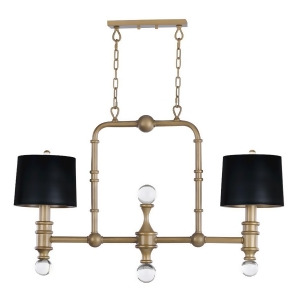 Maxim Lighting 28' x 9.75' Saloon 2 Lt Pendant Weathered Brassear 22422Clwbr - All