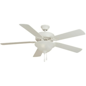 Maxim Basic-Max 52' Ceiling Fan White/Light Oak Blades Matte White 89905Mw - All