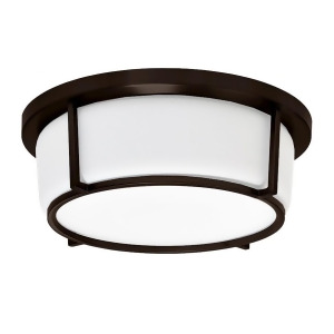 Dainolite 1 Light Flush Mount 13' Bronze White Cfled-b1316-bz - All