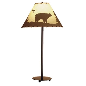 Meyda Lighting 29'H Bear In The Woods Painted Table Lamp 48465 - All