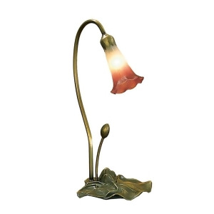 Meyda Lighting 16'H Pink/White Pond Lily Accent Lamp 13509 - All