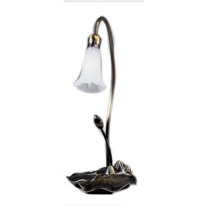 Meyda Lighting 16'H White Pond Lily Accent Lamp 14043 - All