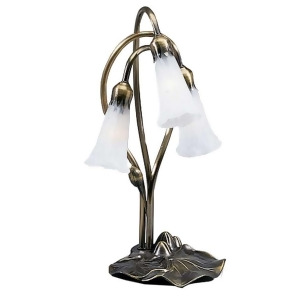 Meyda Lighting 16'H White Pond Lily 3 Lt Accent Lamp 15282 - All