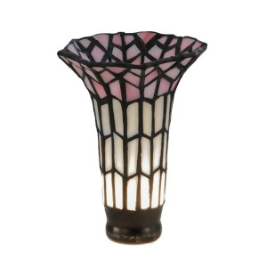 Meyda Lighting 4'W X 5.5'H Tiffany Pond Lily Pink And White Shade Ca Pink 17624 - All