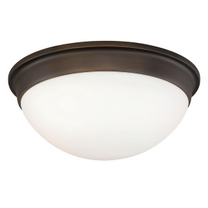 Vaxcel Sorin 14' Flush Mount Ceiling Light Bronze Frosted Opal C0108 - All
