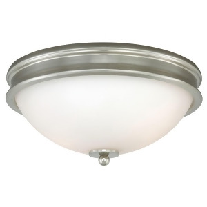 Vaxcel Malie 13' Flush Mount Satin Nickel Frosted Opal Glass C0109 - All