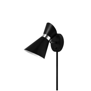 Dainolite Cameron 1 Lt Wall Lamp 8.5x5.75x9.75' Black Chrome 1678W-bk-pc - All