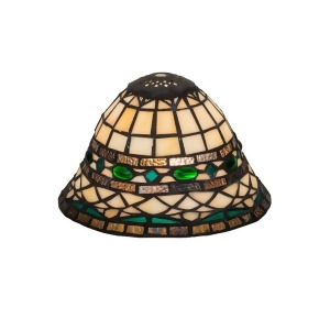 Meyda Lighting 8'W Tiffany Roman Shade Beige Green Pbagwg Green 26325 - All
