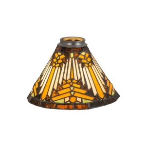 Meyda Lighting 8'W Nuevo Mission Cone Shade Beige Ha Amber 73149 - All