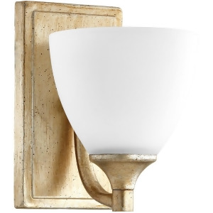 Quorum Enclave 1 Light 5.5' Wall Mount Aged Silver Leaf 5459-1-60 - All