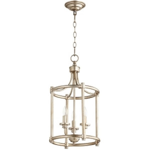 Quorum Rossington 3 Light 12' Entry Aged Silver Leaf 6822-3-60 - All