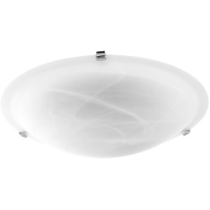 Quorum 20' Faux Alab Ceiling Mount in Polished Nickel /Faux Alabaster 3000-20-62 - All