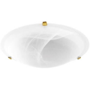 Quorum 20' Faux Alab Ceiling Mount in Aged Brass /Faux Alabaster 3000-20-80 - All