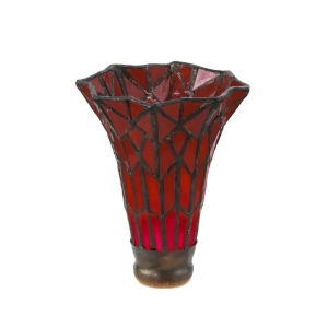 Meyda Lighting 4'W X 5.5'H Tiffany Pond Lily Red Shade 28656 - All