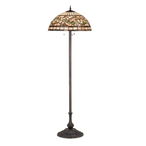 Meyda Lighting 63'H Turning Leaf Floor Lamp Mahogany Bronze 17534 - All