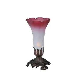 Meyda Lighting 8'H Pink/White Pond Lily Accent Lamp Pink/White 15653 - All