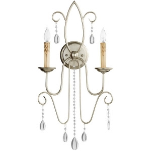Quorum Cilia 2 Light 13' Wall Mount Aged Silver Leaf 5516-2-60 - All