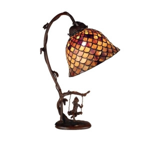 Meyda Lighting 15'H Tiffany Fishscale Accent Lamp Paba 74046 - All