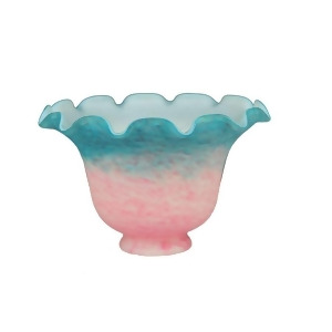 Meyda Lighting 7'W Fluted Bell Pink And Teal Shade 15958 - All