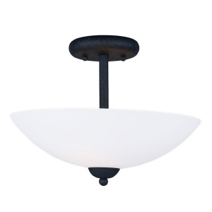 Maxim Lighting 10' Taylor 2 Light Semi Flush Black/White 21653Swtxb - All