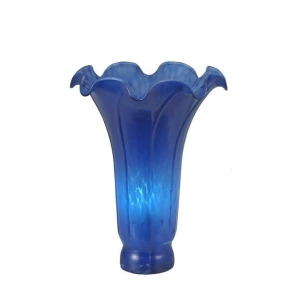 Meyda Lighting 4.5'W X 6'H Blue Pond Lily Shade 10165 - All