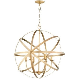 Quorum Celeste 6 Light 25.5' Chandelier Aged Brass 6009-6-80 - All