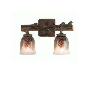 Meyda Lighting 16'W Northwoods Pinecone 2 Lt Hand Painted Wall Sconce 49521 - All
