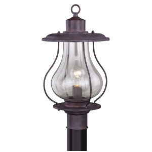 Vaxcel Dockside 10' Outdoor Post Light Weathered Patina Clear Glass T0218 - All
