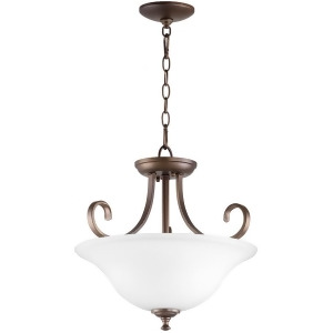 Quorum Celesta 2 Light 18' Dual Mount Oiled Bronze/Satin Opal 2753-18186 - All