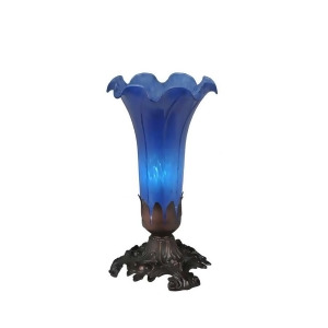 Meyda Lighting 8'H Blue Pond Lily Accent Lamp Blue 11262 - All