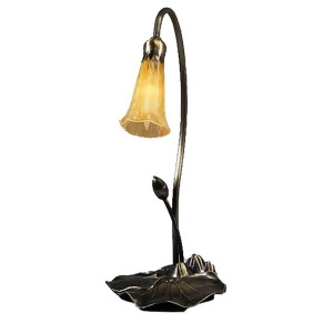 Meyda Lighting 16'H Amber Pond Lily Accent Lamp 12432 - All