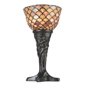 Meyda Lighting 14'H Tiffany Fishscale Mini Lamp Paba 108935 - All